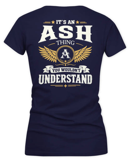 ASH KT06-M008 It’s a [NAME] Thing – You Wouldn’t Understand | Personalized Vintage T-Shirt - Women's V-Neck T-Shirt - Navy