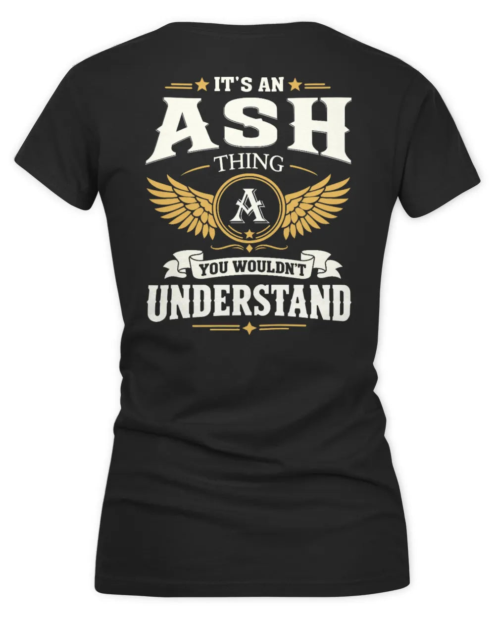 ASH KT06-M008 It’s a [NAME] Thing – You Wouldn’t Understand | Personalized Vintage T-Shirt - Women's V-Neck T-Shirt - Black