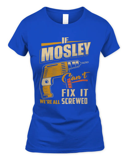 MOSLEY TP22-K4-228 - Personalized Handyman T-Shirt “If AARON Can’t Fix It, We’re All Screwed” - Women's Standard T-Shirt - Royal