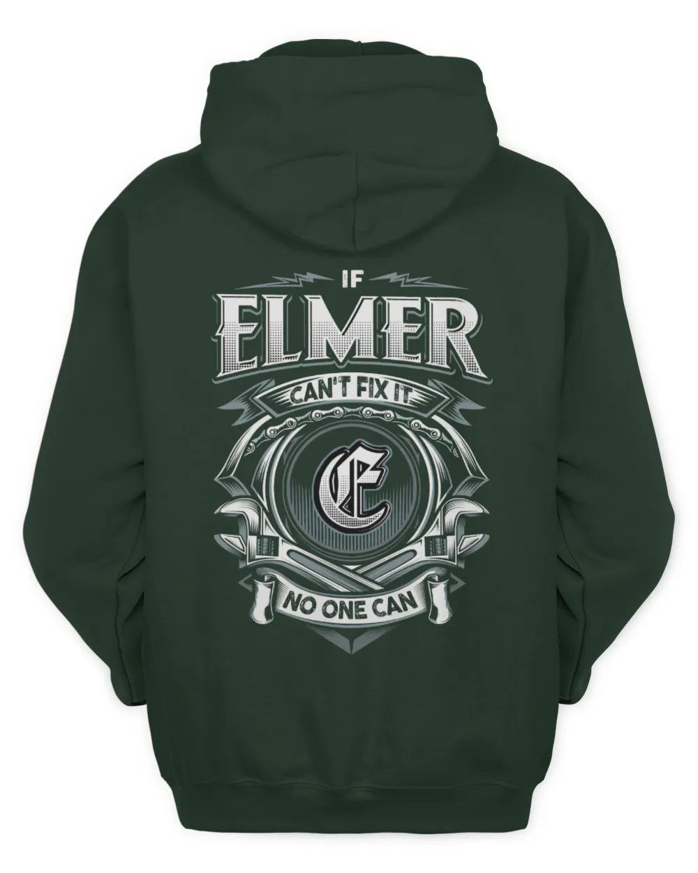 ELMER AP81-K4-626 - Personalized Ahmed Quote Apparel “If Ahmed Can't Fix It, No One Can” - Unisex Hoodie - Forest Green
