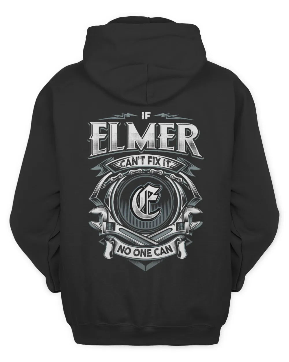 ELMER AP81-K4-626 - Personalized Ahmed Quote Apparel “If Ahmed Can't Fix It, No One Can” - Unisex Hoodie - Black