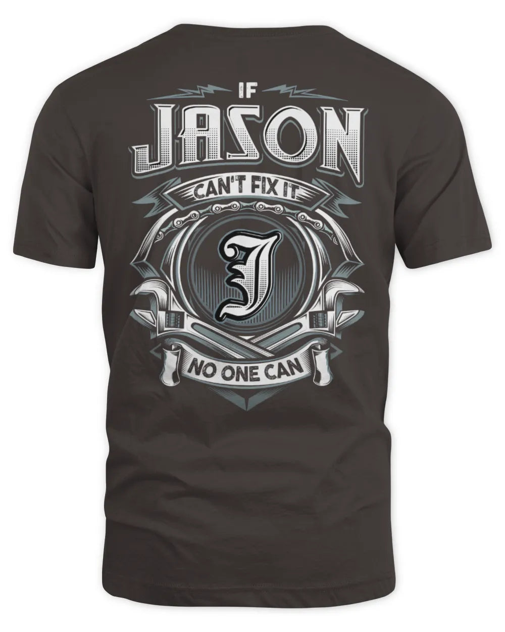 JASON AP81-K4-626 - Personalized Ahmed Quote Apparel “If Ahmed Can't Fix It, No One Can” - Unisex Standard T-Shirt - Dark Chocolate