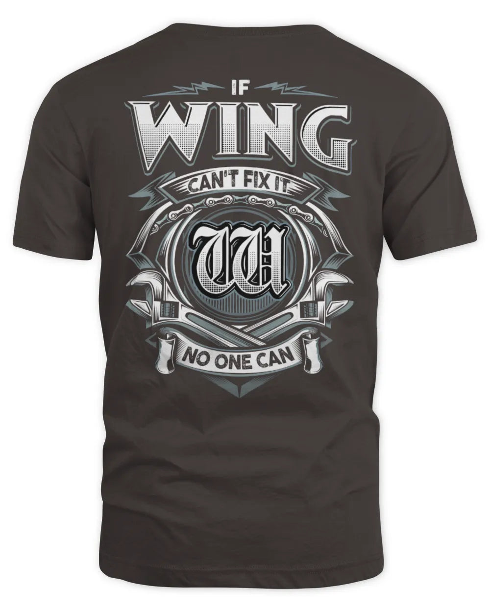 WING AP81-K4-626 - Personalized Ahmed Quote Apparel “If Ahmed Can't Fix It, No One Can” - Unisex Standard T-Shirt - Dark Chocolate
