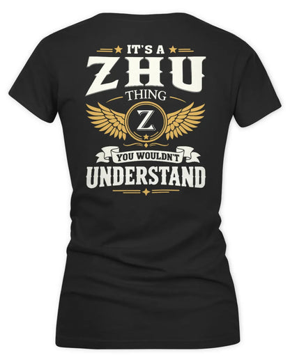 ZHU KT06-M008 It’s a [NAME] Thing – You Wouldn’t Understand | Personalized Vintage T-Shirt - Women's V-Neck T-Shirt - Black
