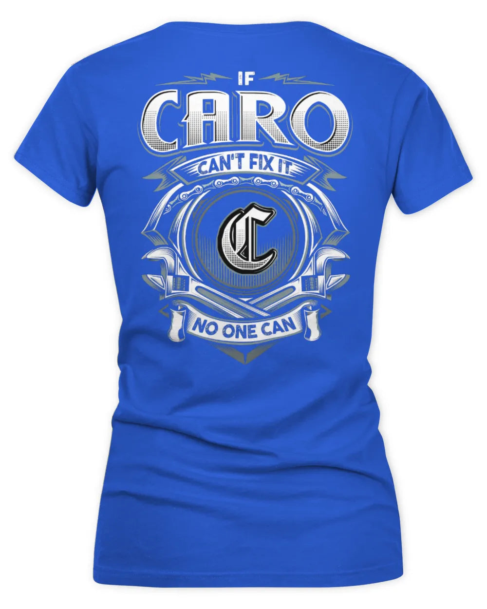 CARO AP81-K4-626 - Personalized Ahmed Quote Apparel “If Ahmed Can't Fix It, No One Can” - Women's V-Neck T-Shirt - Royal