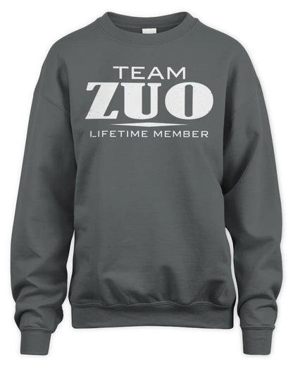 ZUO BL62-K4-128 - Personalized “Team NAME Lifetime Member” - Unisex Sweatshirt - Charcoal