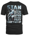 STAN AP62-K4-666 - Personalized Fierce Wolf Quote Apparel “If You Kick Me When I’m Down, You Better Pray I Don’t Get Up”