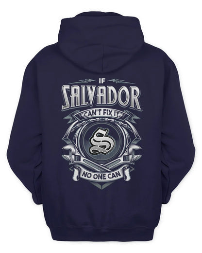 SALVADOR AP81-K4-626 - Personalized Ahmed Quote Apparel “If Ahmed Can't Fix It, No One Can” - Unisex Hoodie - Navy