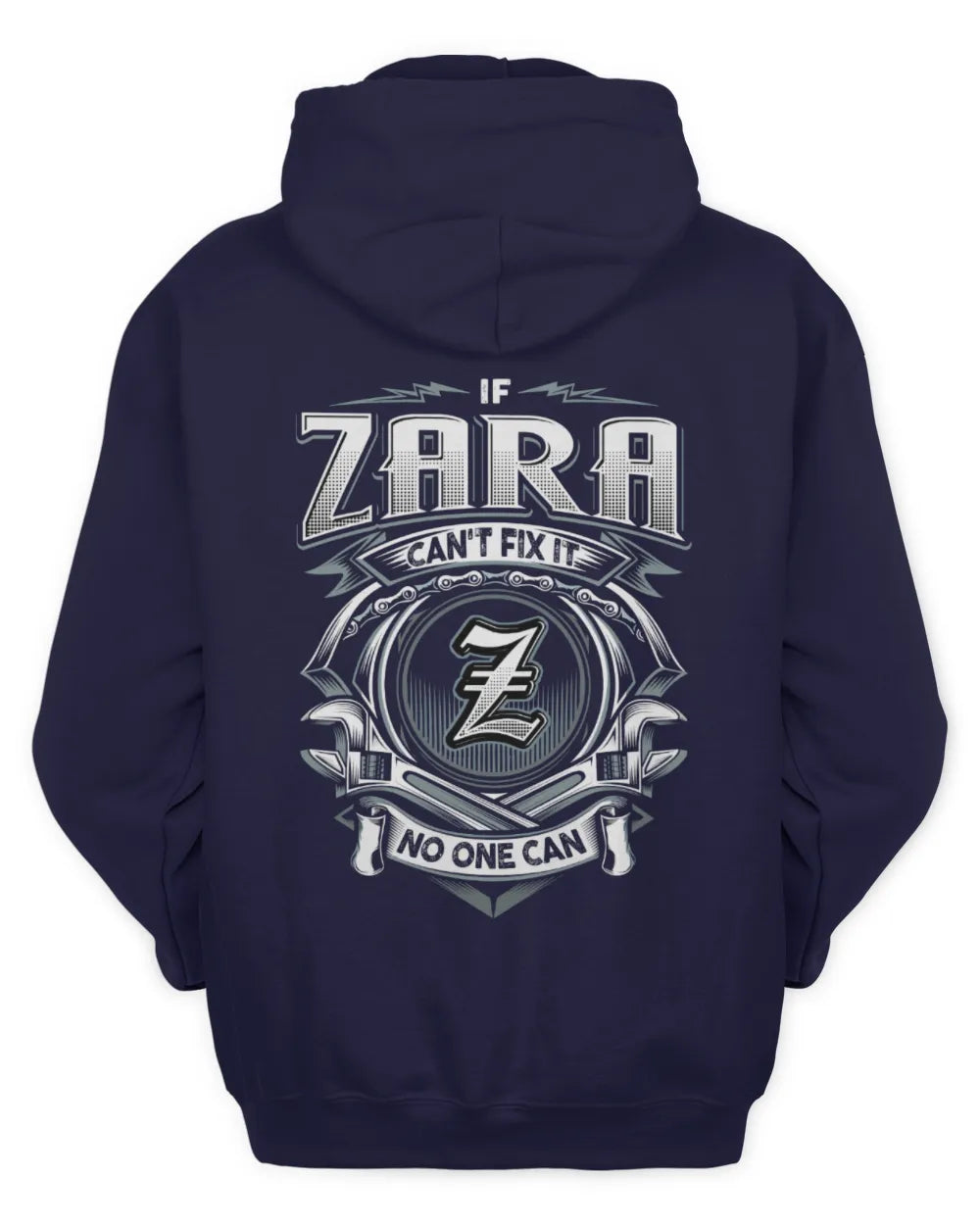 ZARA AP81-K4-626 - Personalized Ahmed Quote Apparel “If Ahmed Can't Fix It, No One Can” - Unisex Hoodie - Navy