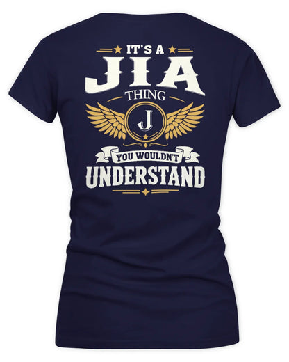 JIA KT06-M008 It’s a [NAME] Thing – You Wouldn’t Understand | Personalized Vintage T-Shirt - Women's V-Neck T-Shirt - Navy