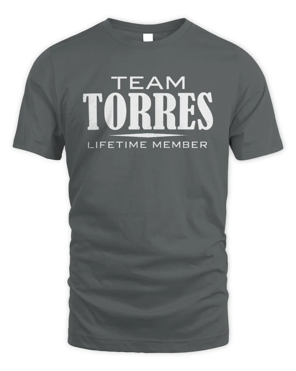 TORRES BL62-K4-128 - Personalized “Team NAME Lifetime Member” - Unisex Standard T-Shirt - Charcoal