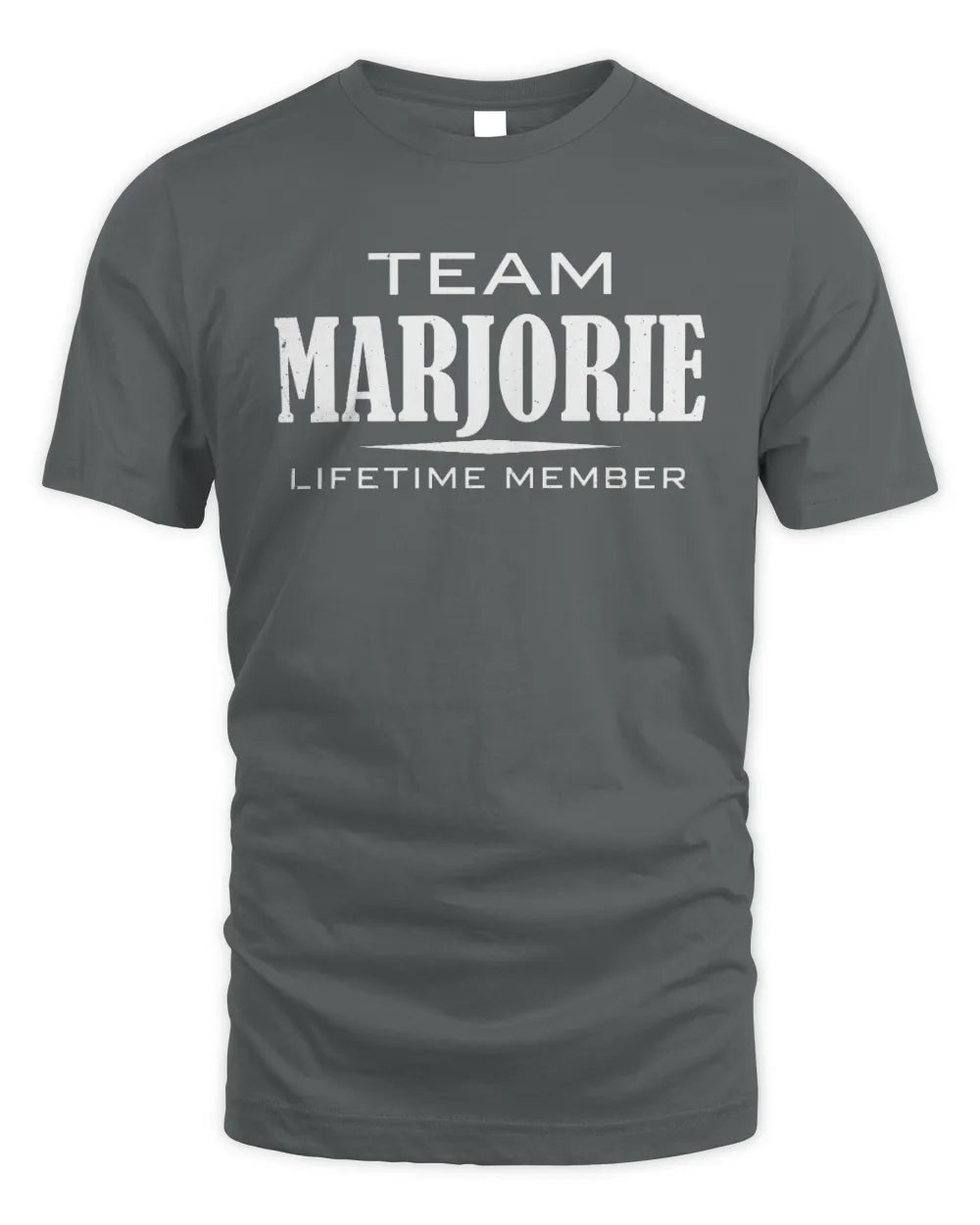 MARJORIE BL62-K4-128 - Personalized “Team NAME Lifetime Member” - Unisex Standard T-Shirt - Charcoal