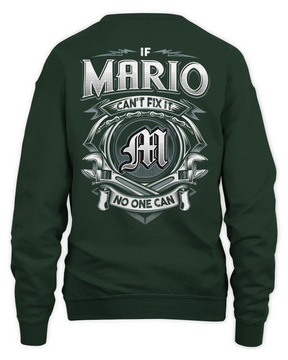 MARIO AP81-K4-626 - Personalized Ahmed Quote Apparel “If Ahmed Can't Fix It, No One Can” - Unisex Sweatshirt - Forest Green