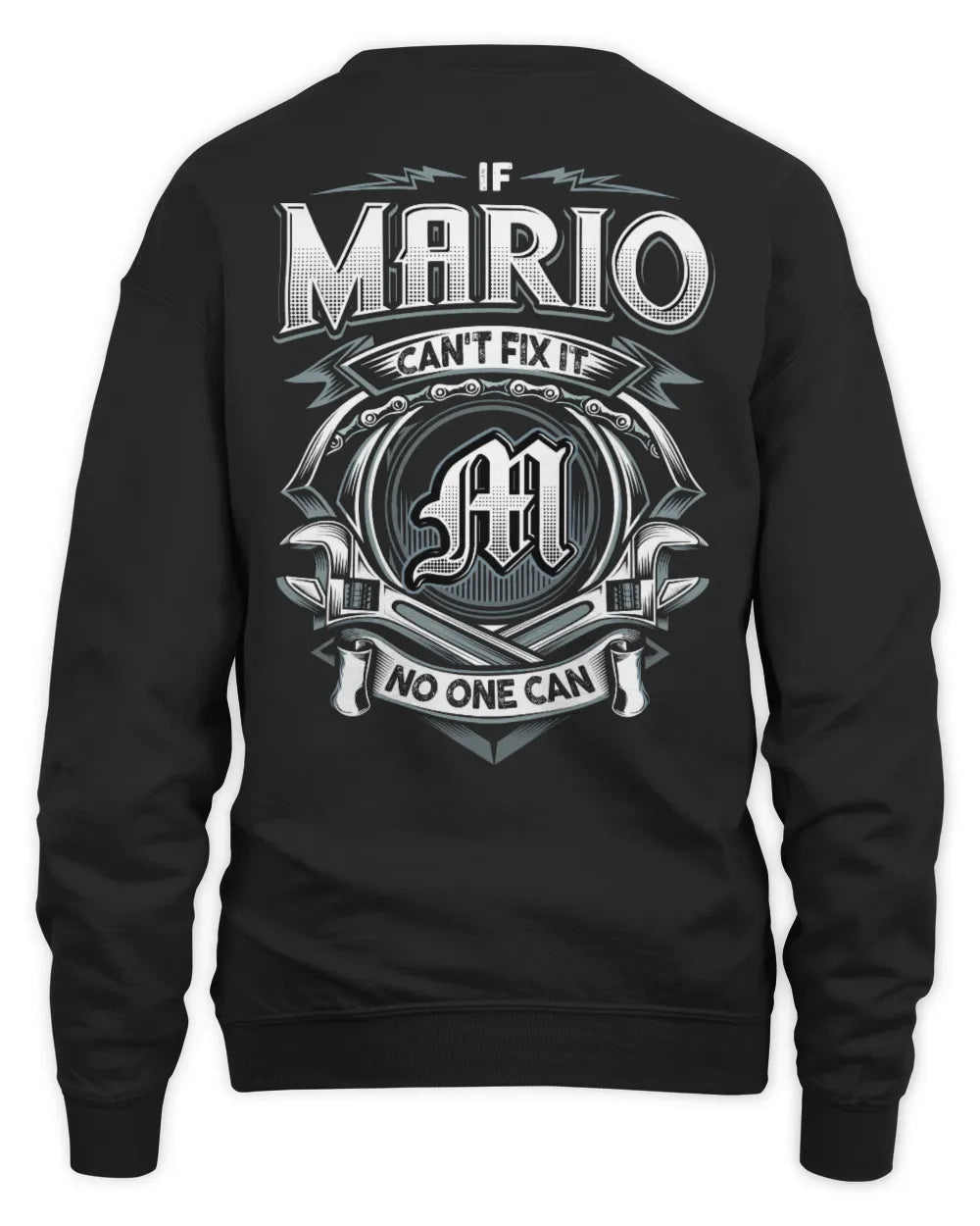 MARIO AP81-K4-626 - Personalized Ahmed Quote Apparel “If Ahmed Can't Fix It, No One Can” - Unisex Sweatshirt - Black