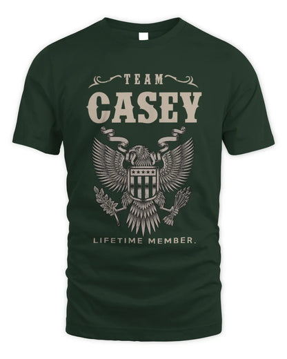 CASEY TP06-K82 – Personalized Classic Style Apparel “Team NAME Lifetime Member” - Unisex Standard T-Shirt - Forest Green