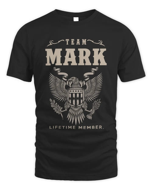 MARK TP06-K82 – Personalized Classic Style Apparel “Team NAME Lifetime Member” - Unisex Standard T-Shirt - Black
