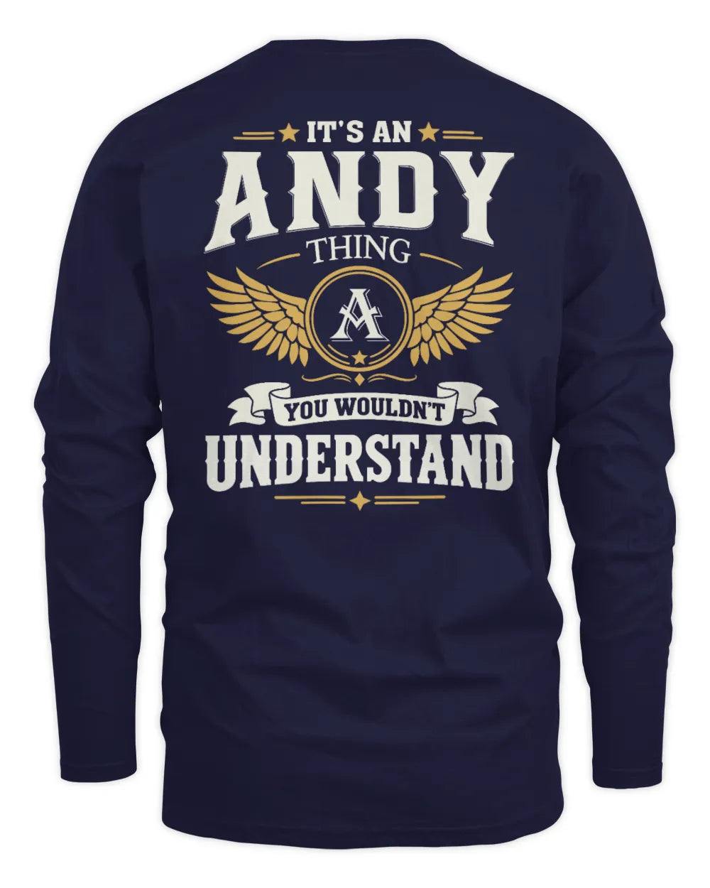 ANDY KT06-M008 It’s a [NAME] Thing – You Wouldn’t Understand | Personalized Vintage T-Shirt - Men's Long Sleeved T-Shirt - Navy