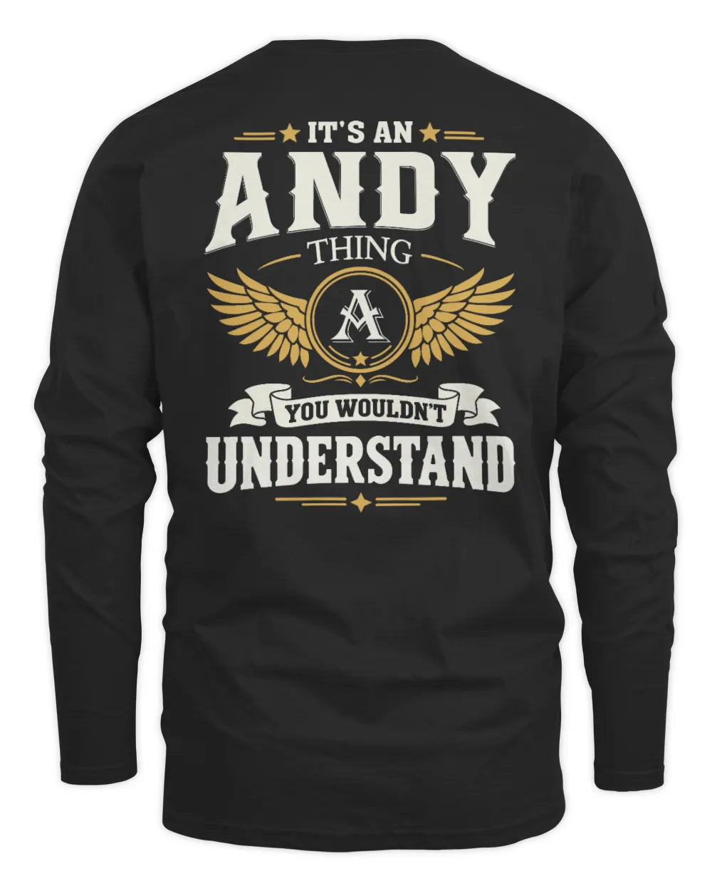 ANDY KT06-M008 It’s a [NAME] Thing – You Wouldn’t Understand | Personalized Vintage T-Shirt - Men's Long Sleeved T-Shirt - Black