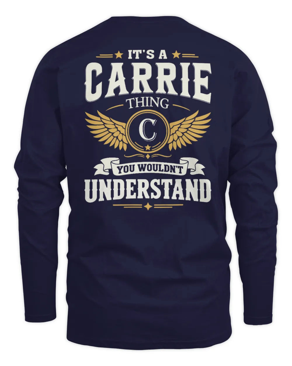 CARRIE KT06-M008 It’s a [NAME] Thing – You Wouldn’t Understand | Personalized Vintage T-Shirt - Men's Long Sleeved T-Shirt - Navy