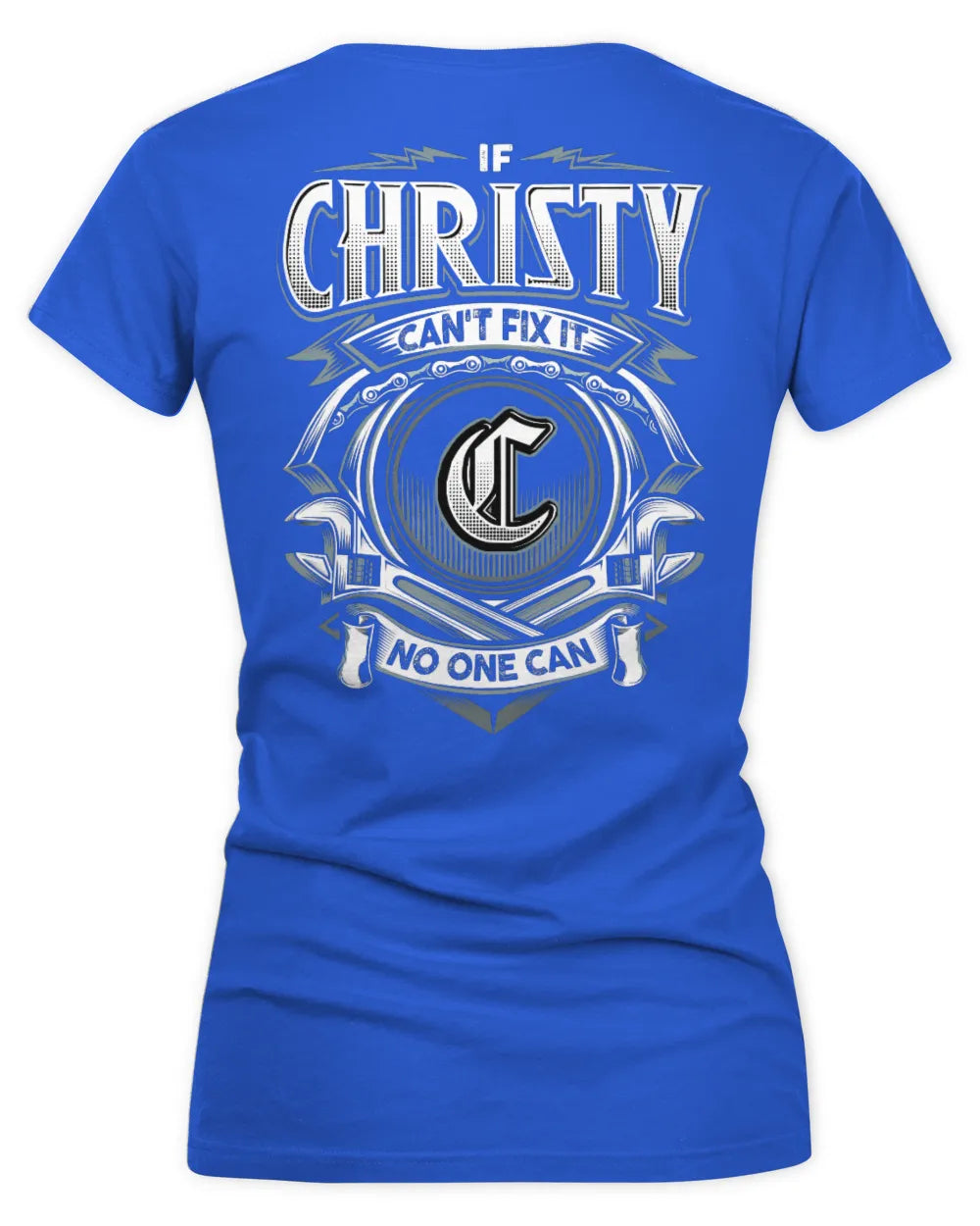 CHRISTY AP81-K4-626 - Personalized Ahmed Quote Apparel “If Ahmed Can't Fix It, No One Can” - Women's V-Neck T-Shirt - Royal