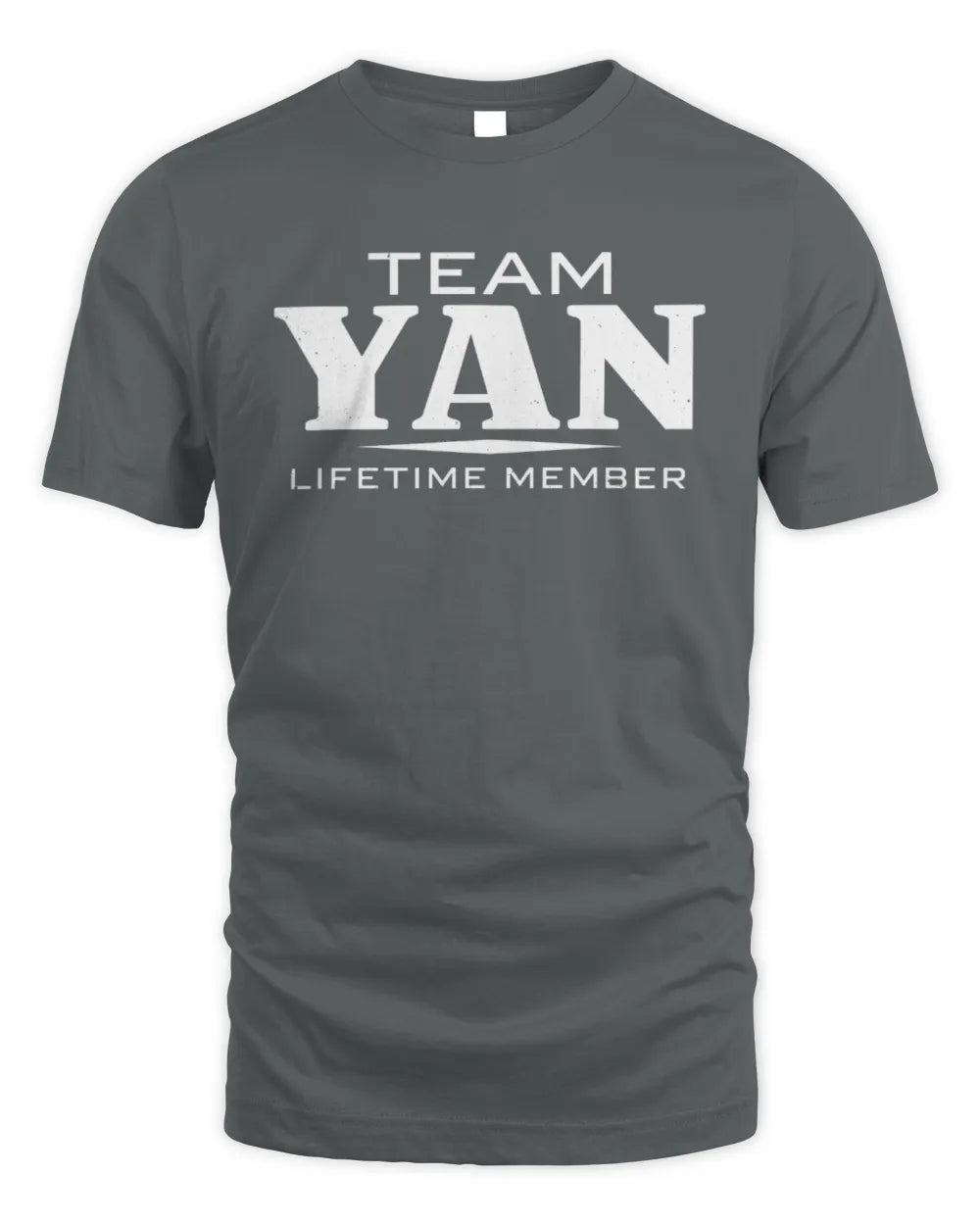 YAN BL62-K4-128 - Personalized “Team NAME Lifetime Member” - Unisex Standard T-Shirt - Charcoal