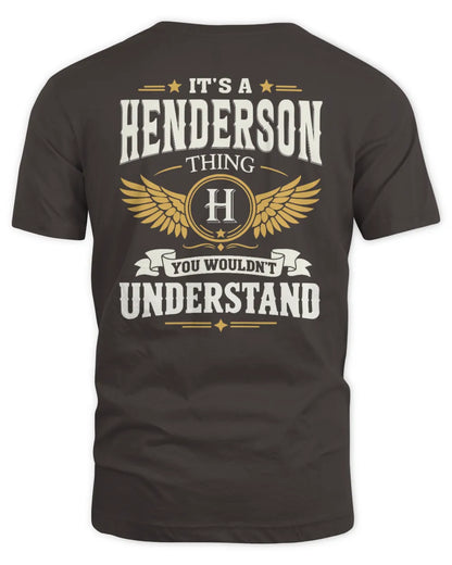 HENDERSON KT06-M008 It’s a [NAME] Thing – You Wouldn’t Understand | Personalized Vintage T-Shirt - Unisex Standard T-Shirt - Dark Chocolate