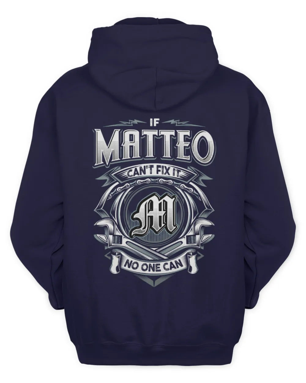 MATTEO AP81-K4-626 - Personalized Ahmed Quote Apparel “If Ahmed Can't Fix It, No One Can” - Unisex Hoodie - Navy