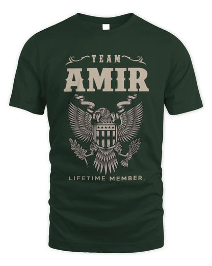AMIR TP06-K82 – Personalized Classic Style Apparel “Team NAME Lifetime Member” - Unisex Standard T-Shirt - Forest Green