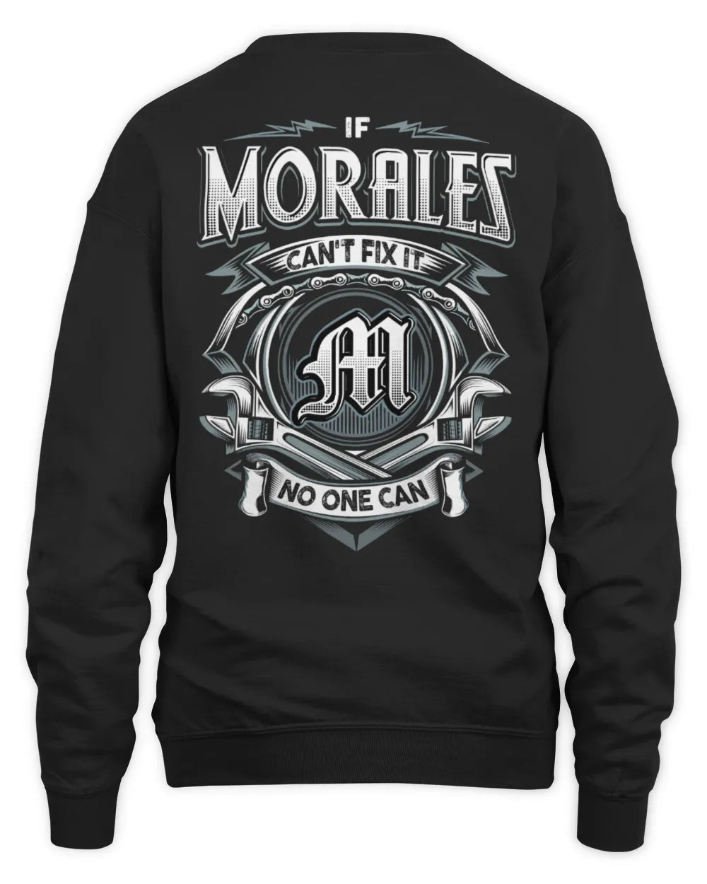 MORALES AP81-K4-626 - Personalized Ahmed Quote Apparel “If Ahmed Can't Fix It, No One Can” - Unisex Sweatshirt - Black