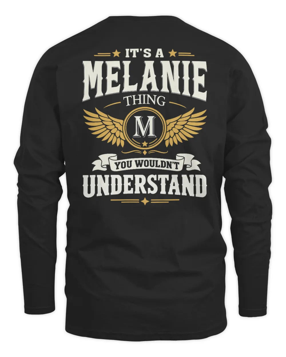 MELANIE KT06-M008 It’s a [NAME] Thing – You Wouldn’t Understand | Personalized Vintage T-Shirt - Men's Long Sleeved T-Shirt - Black