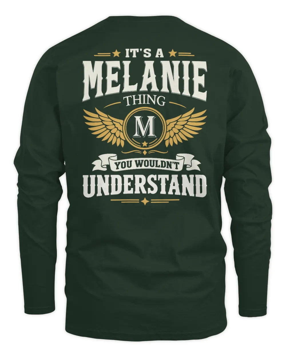 MELANIE KT06-M008 It’s a [NAME] Thing – You Wouldn’t Understand | Personalized Vintage T-Shirt - Men's Long Sleeved T-Shirt - Forest Green