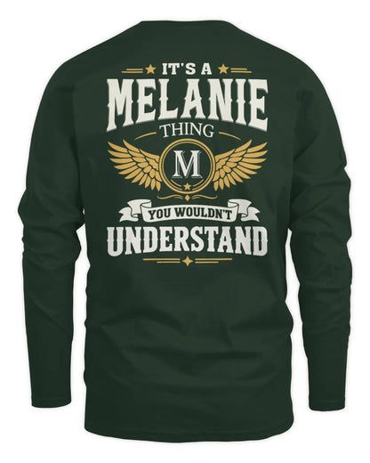MELANIE KT06-M008 It’s a [NAME] Thing – You Wouldn’t Understand | Personalized Vintage T-Shirt - Men's Long Sleeved T-Shirt - Forest Green