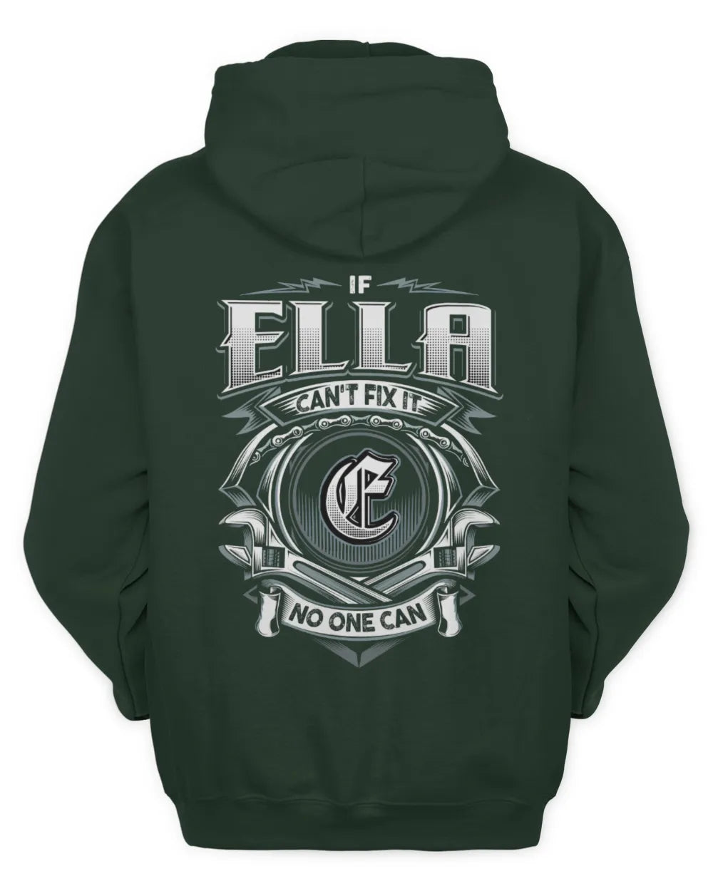 ELLA AP81-K4-626 - Personalized Ahmed Quote Apparel “If Ahmed Can't Fix It, No One Can” - Unisex Hoodie - Forest Green