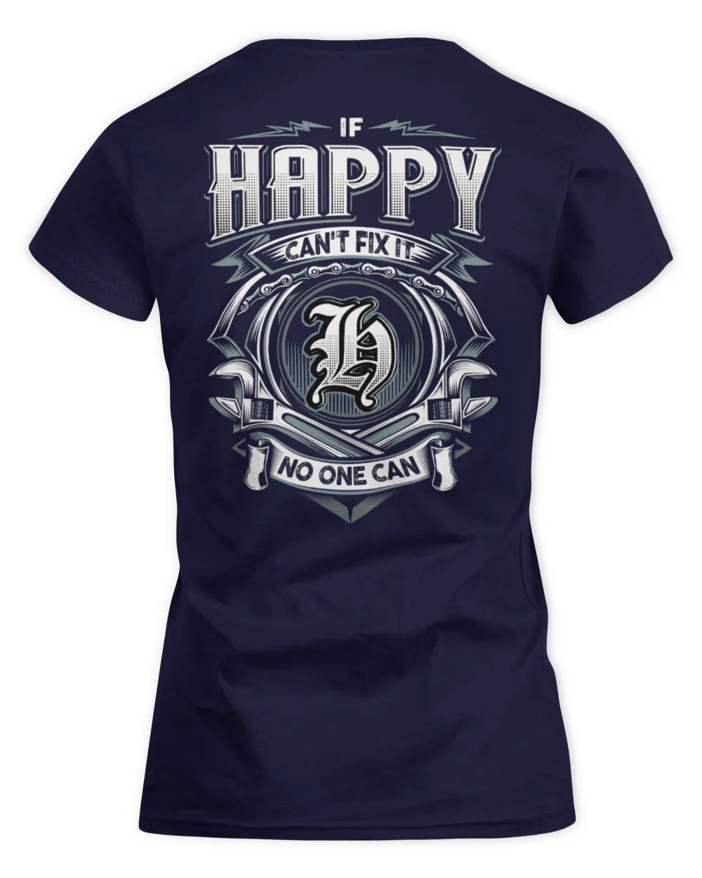 HAPPY AP81-K4-626 - Personalized Ahmed Quote Apparel “If Ahmed Can't Fix It, No One Can” - Women's Standard T-Shirt - Navy