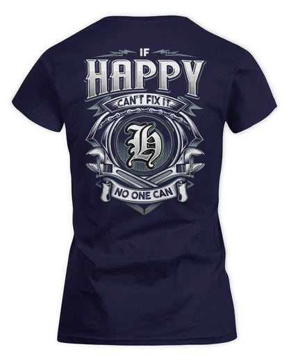 HAPPY AP81-K4-626 - Personalized Ahmed Quote Apparel “If Ahmed Can't Fix It, No One Can” - Women's Standard T-Shirt - Navy