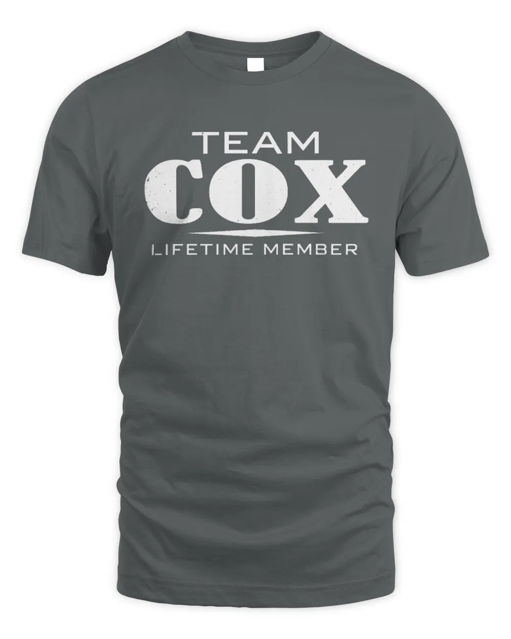 COX BL62-K4-128 - Personalized “Team NAME Lifetime Member” - Unisex Standard T-Shirt - Charcoal