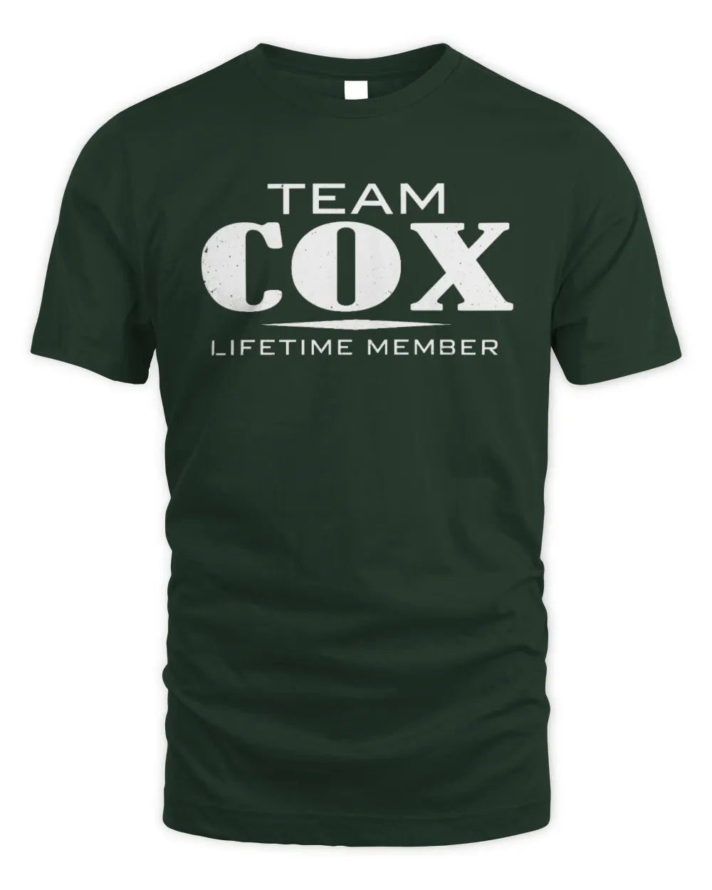 COX BL62-K4-128 - Personalized “Team NAME Lifetime Member” - Unisex Standard T-Shirt - Forest Green