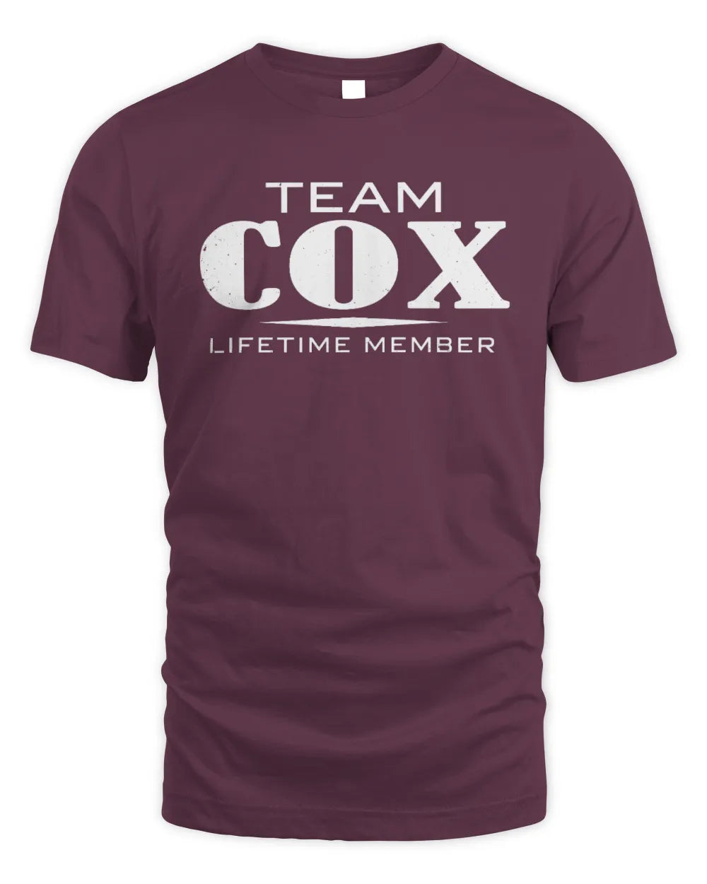 COX BL62-K4-128 - Personalized “Team NAME Lifetime Member” - Unisex Standard T-Shirt - Maroon