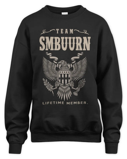 SMBUURN TP06-K82 – Personalized Classic Style Apparel “Team NAME Lifetime Member” - Unisex Sweatshirt - Black