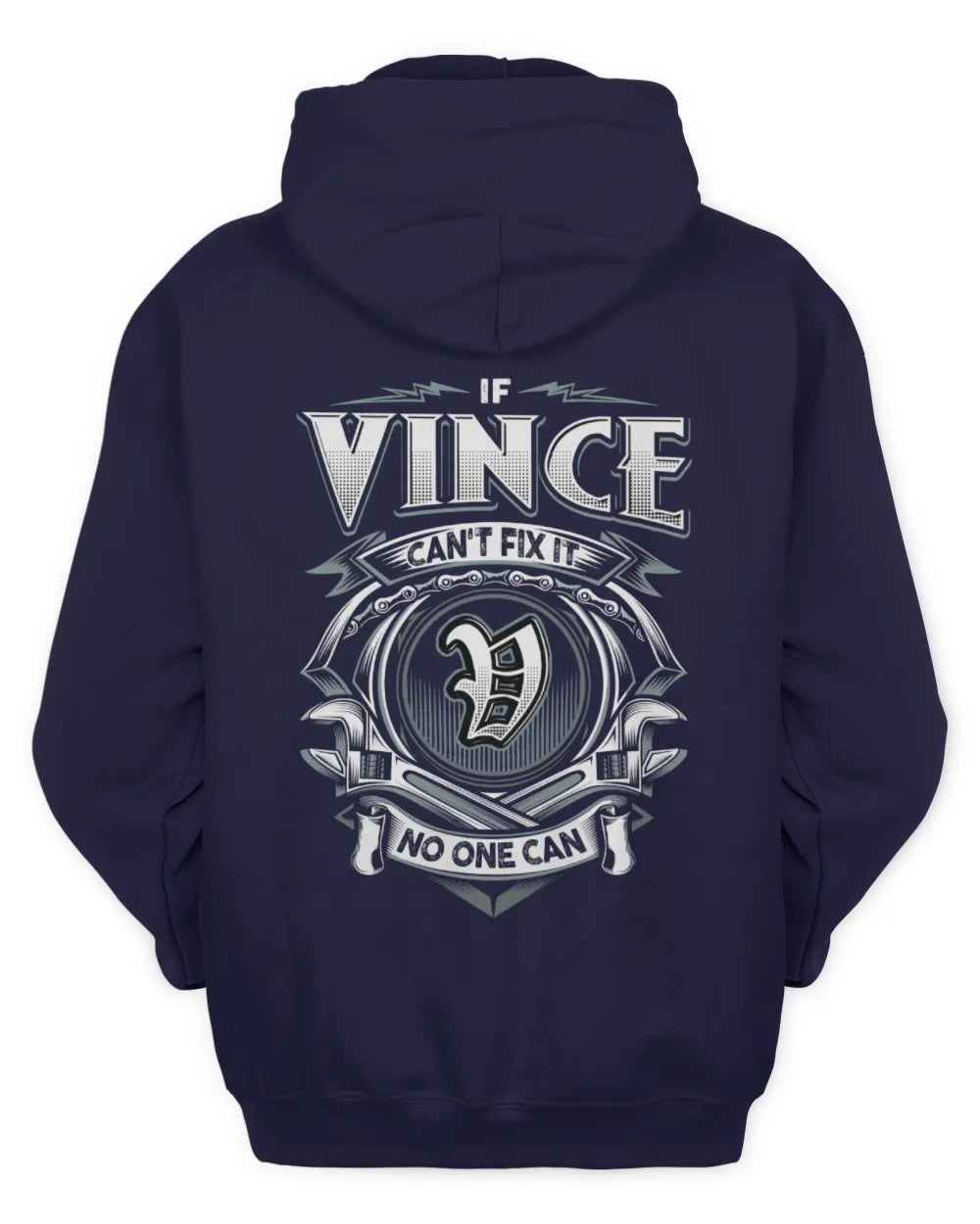 VINCE AP81-K4-626 - Personalized Ahmed Quote Apparel “If Ahmed Can't Fix It, No One Can” - Unisex Hoodie - Navy