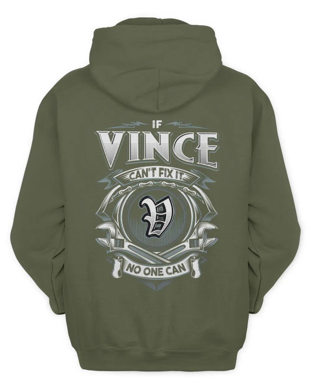 VINCE AP81-K4-626 - Personalized Ahmed Quote Apparel “If Ahmed Can't Fix It, No One Can” - Unisex Hoodie - Military Green