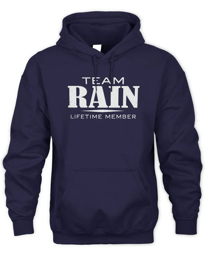RAIN BL62-K4-128 - Personalized “Team NAME Lifetime Member” - Unisex Hoodie - Navy