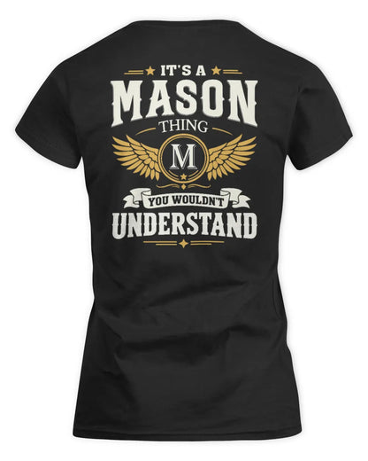 MASON KT06-M008 It’s a [NAME] Thing – You Wouldn’t Understand | Personalized Vintage T-Shirt - Women's Standard T-Shirt - Black
