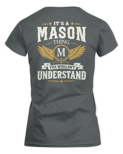 MASON KT06-M008 It’s a [NAME] Thing – You Wouldn’t Understand | Personalized Vintage T-Shirt - Women's Standard T-Shirt - Charcoal