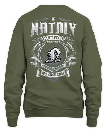 NATALY AP81-K4-626 - Personalized Ahmed Quote Apparel “If Ahmed Can't Fix It, No One Can” - Unisex Sweatshirt - Military Green