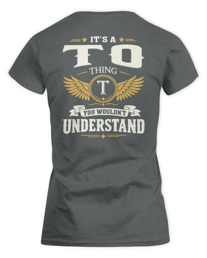 TO KT06-M008 It’s a [NAME] Thing – You Wouldn’t Understand | Personalized Vintage T-Shirt - Women's Standard T-Shirt - Charcoal