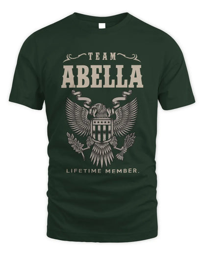 ABELLA TP06-K82 – Personalized Classic Style Apparel “Team NAME Lifetime Member” - Unisex Standard T-Shirt - Forest Green
