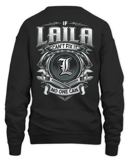 LAILA AP81-K4-626 - Personalized Ahmed Quote Apparel “If Ahmed Can't Fix It, No One Can” - Unisex Sweatshirt - Black
