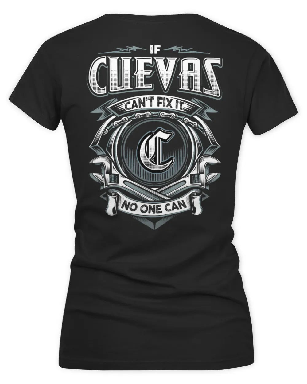 CUEVAS AP81-K4-626 - Personalized Ahmed Quote Apparel “If Ahmed Can't Fix It, No One Can” - Women's V-Neck T-Shirt - Black