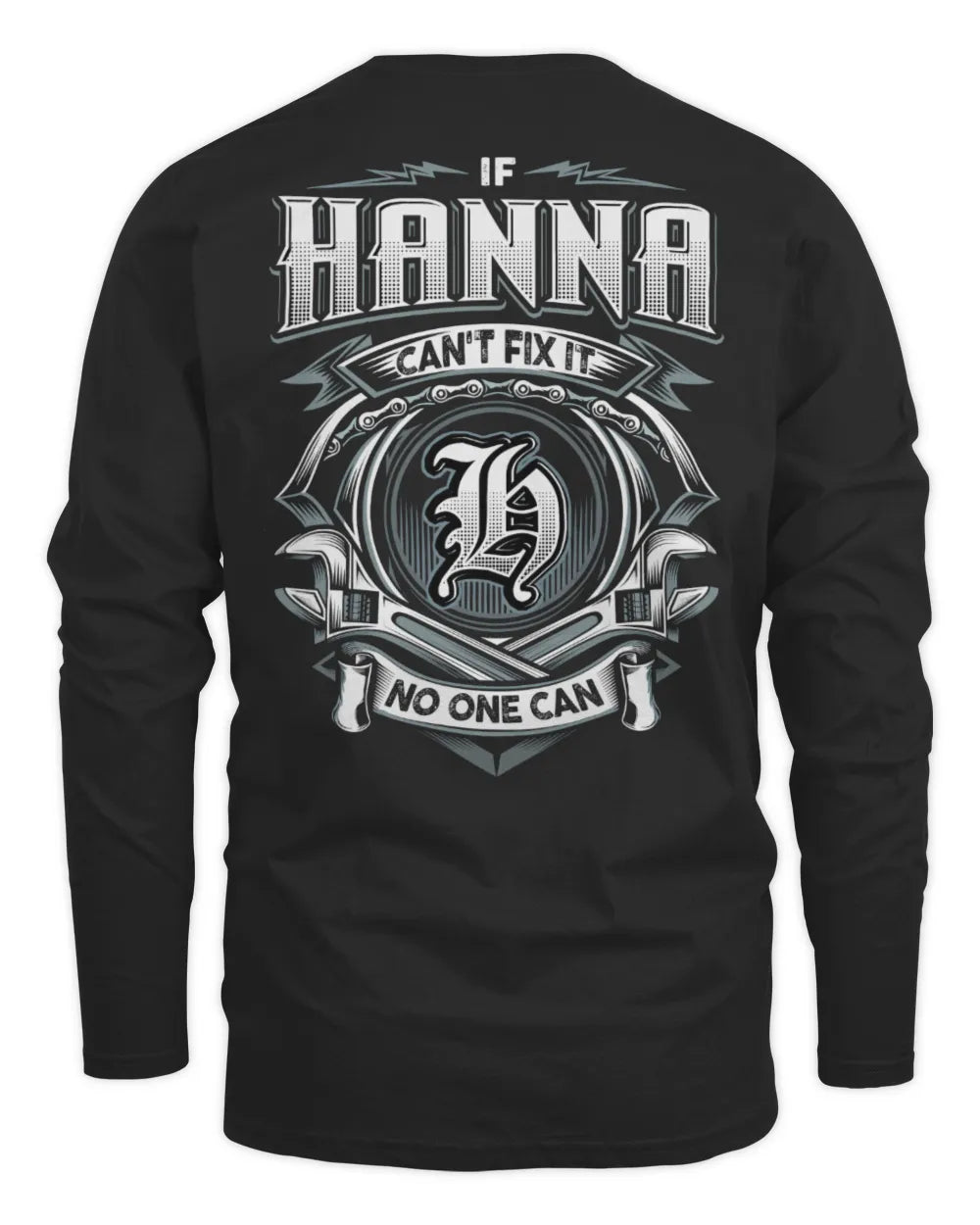 HANNA AP81-K4-626 - Personalized Ahmed Quote Apparel “If Ahmed Can't Fix It, No One Can” - Men's Long Sleeved T-Shirt - Black